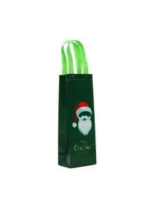 3/6/12pcs Christmas Wine Gift Bags With Handles, Reusable Thick Christmas Wine Bottle Wrapping Paper Bags, Perfect Holiday Birthday Party Bags For Wine, Champagne, Whiskey, Christmas Gifts, Home Decoration, Assorted Colors And Styles - Multicolor - View 7