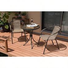 Mesa de Vidrio de jardn marrn oscuro60 de Anchox 60 de Profundidadx 68 de Alto para Mesa Normal, Mesa de Comedor Individual, Montaje de Vidrio al Aire Libre - Mesas normales + Mesa individual - Ver 1