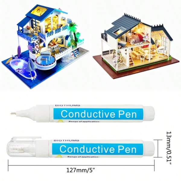1pc Water-Based Conductive Silver Pen For Circuit Board, Electrical Paint Pen For Circuit Design And DIY