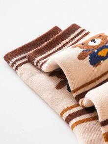 5 Paar Kinder Thermisch gefütterte Socken bis zur Mitte des Knöchels, geeignet für kaltes Wetter, Innen- und Außenbereich, Sportbekleidung, Herbst/Winter