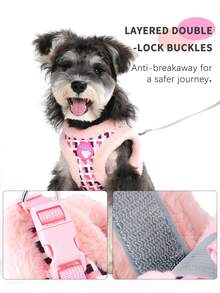 Arnés de perro suave y mullido con correas ajustables y hebillas de metal - Chaleco cómodo para perros pequeños y medianos, lavar a mano, arnés para perros, equipo de para mascotas, accesorio para mascotas con estilo, hebillas de metal seguras - Multicolor - Ver 7