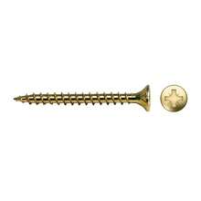 Celo 9B3535Vlox200 – wkręt do drewna Velox z pełnym gwintem i łbem stożkowym, z nadrukiem Pz, średnica 3,5 x 35 mm, dwuchromian, 200 szt. - Złoto - Zobacz 1