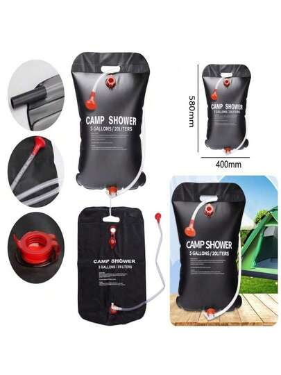 Nova - Ducha Portátil de Acampamento, Praia, Viagem 20L/40L Aquecimento Solar Conforto e Praticidade - QIU PRESENTES