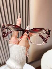 1pc PC (Polycarbonate) Women's Cat Eye Frame Reading Glasses, Y2K Casual Daily Fashion Essential For Reading And Using Smartphones - White - View 12