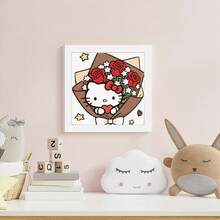 Sanrio Hello Kitty 5D DIY Diamant Malerei Set mit Kristall Strass Dekoration, Paar Handgemachtes Kunst Gemälde Geburtstagsgeschenk