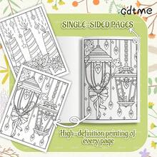 24-seitiges Malbuch zur Stressreduktion: Gemütlich & Komfortabel, Originalkunstwerk, A4 Größe, Perlpapier-Umschlag & dicke Innenseiten, Weihnachten, Thanksgiving, Neujahr, Geburtstag, Party, Schulanfang, Herbst/Winter Geschenk