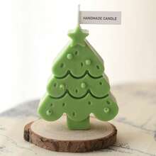 1 pieza Vela con aroma a árbol de Navidad, vela de cera de soja hecha a mano, para decoración navideña, regalo de Navidad, decoración festiva del hogar, regalo para la mejor amiga, regalo para mujer, regalo de invierno, decoraciones navideñas, decoración de habitación - Multicolor - Ver 6