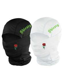 2pcs/1pc Unisex Printed Balaclava Face Mask, Suitable For Outdoor Activities Like Travel, Cycling, Hiking, Fishing In Spring And Summer