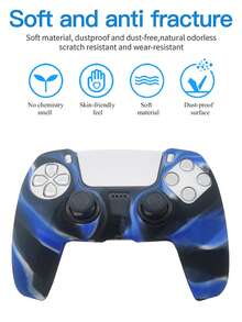 1pc PlayStation5 Controller Protective Case, Camouflage Pattern Design, Anti-Slip, Anti-Sweat, Anti-Scratch, Anti-Dust, Enhanced Grip