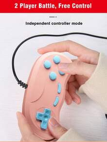 1pc Handheld Game Console Mini Nostalgic Old-Fashioned Rechargeable Cube With 500 Built-In Classic Games Adult Teenager Dormitory Leisure Decompression Toys 3-Inch Color Screen Support Connection To TV Double-Player Retro Colorful Color Matching Birthday Holiday Gift For Men Husband And Boyfriend