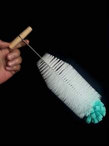 2026新款高档瓶子清洁刷，长柄杯子刷，厨房玻璃瓶清洁刷，奶瓶茶杯清洗器，长木柄杯子刷，手动非电动清洁工具硅胶软杯刷，多功能长柄杯子刷，TPR材质，厨房杯子清洗工具，适用于瓶子、杯子、保温瓶、咖啡杯、酒杯，可去除污渍，长柄设计。 - 彩色 - 查看 12