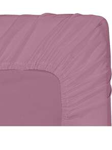 Koala Store Fitted Sheet 400 Thread Count Percal Flex Smooth Touch Soft Various Sizes And Colors - Màu hồng gỉ - Xem 9
