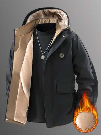 2025 New Thickened Padded Coat Men, Rhombus Pattern Warm Casual Bomber Collar Padded Coat, Fashionable Winter Windproof Padded Coat For Men