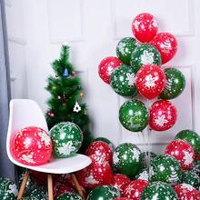 Assorted Festive & Romantic Latex Balloons Set, Excluding Air Pump Including Christmas - Themed And Heart - Shaped Styles, For Holiday & Celebration Events