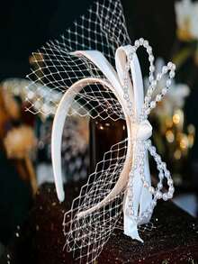 1pc Vintage Royal Style Synthetic Fiber Feather Headband, Elegant Impression For Brides, European And American Style Hairband Hair Hoop ,Head Piece Hair Accessories Head Accessories - Multicolor - View 12