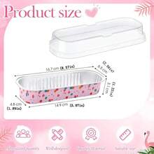 10pcs Mini Loaf Pans Rectangular Aluminum Foil Baking Tray Containers Disposable Baking Cups Cupcake Liners Mini Cake Bread Pans (No Spoon And Sticker Included)