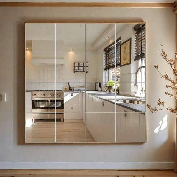 Set da 4 specchi morbidi e infrangibili, specchio decorativo a mosaico per interni