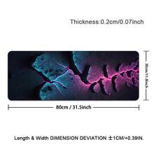 1pc Minimalist Crack Texture Gaming Mouse Pad Multicolor Abstract Mousepad Extended Large Laptop Keyboard Non-Slip Rubber Base With Stitched Edges For Home Office Computer Keyboard Laptop