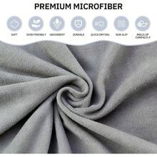 Hot Yoga Towel, Non - Slip Thicker Hot Yoga Towel With Corner Pockets, 25x72 Microfiber Sweat Absorbent, Hot Yoga, Bikram, Pilates And Yoga Mats 72x25 Inches - 灰色 + 72x25 英寸 - 查看 5