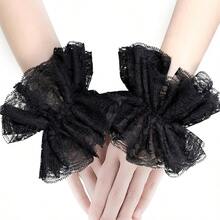 Lace Gloves Clown Accessories For Women Lace Fingerless Gloves Clown Costume For Halloween Wedding Party