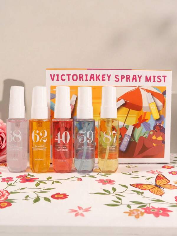 (1/4/5Pcs,40ml)Limited Edition Brazilian Collection Aromatherapy Spray Mist ,With Gift Box - Long-Lasting Natural Fresh Scent For Home/Office/Travel,Janeiro Vanilla Coconut Floral Fruity Citrus Wood Ocean Notes,Ideal Gift For Family & Friends