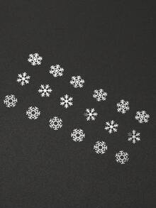 1 Box Christmas Nail Glitter, Silver Snowflake Nail Art Decorations, Snowflake Christmas Gift Nail Design Winter Glitter Nail DIY Decor - Multicolor - View 3