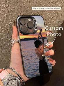 Customizable Matte Black Phone Case With Photo Printing, Compatible With Apple 17/16/15/14/13/12/11/Pro MAX/Pro/Plus, OPPO, Redmi, And Other Models. Personalized Phone Case With Birthday, Couple, Family, Pet And Dog Photos, Suitable As Christmas, Halloween, Valentine's Day, Mother's Day, Father's Day Gifts - Black - View 5