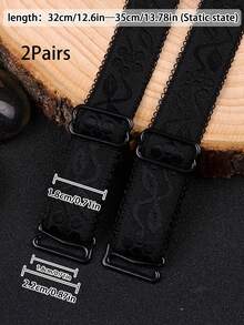 2 perechi de bretele de umăr pentru sutien cu broderie rafinată, bretele de umăr extinse și lărgite, bretele reglabile antiderapante pentru sutien, bretele din material textil pentru sutien, bretele elastice înlocuibile Bretele de umăr pentru sutien cu broderie rafinată, bretele de umăr extinse și lărgite, bretele reglabile antiderapante pentru sutien, bretele din material textil pentru sutien, bretele elastice înlocuibile