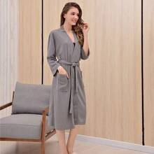 1pc Lightweight & Fashionable Home & Beach Robe, Quick Dry Soft Robe, Couples Loungewear, Simple Plaid Bathrobe, Sexy Sleepwear, Unisex Style Summer Wedding Home Bathroom Decor Back To School