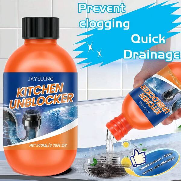 Appuyez sur le bouchon de la bouteille et tournez-le dans le sens inverse des aiguilles d'une montre pour ouvrir. Versez une quantité appropriée du produit dans le drain. Attendez une heure, puis rincez abondamment à l'eau chaude. Agit rapidement, résout les obstructions tenaces en quelques minutes ; améliore l'efficacité du drainage et maintient le système de plomberie du ménage dégagé à long terme. / Nettoyant de drain puissant qui dissout la graisse d'évier de cuisine, les bouchons de toilette ; pour l'entretien de l'évier, des toilettes et des tuyaux de drainage.