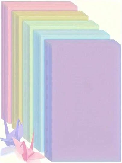 100Sheets Of Mixed Soft Color Card Paper, Various Colors, Thick, Suitable For Birthday Gifts, Scrapbooking, Card Making, Printing, School Projects And DIY Crafts(Random Colors)