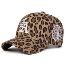 1pc Women's Leopard Print Baseball Cap, LA Logo, Adjustable Outdoor Sun Protection Casual Hat, Suitable For Spring, Autumn, Travel, Beach, Party - Multicolor - View 13
