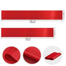 2/4pcs Christmas Table Runner, 12 X 108 Inch Satin Table Cloth, Suitable For Christmas, Wedding, Graduation, Birthday Party Decoration - Red - View 8