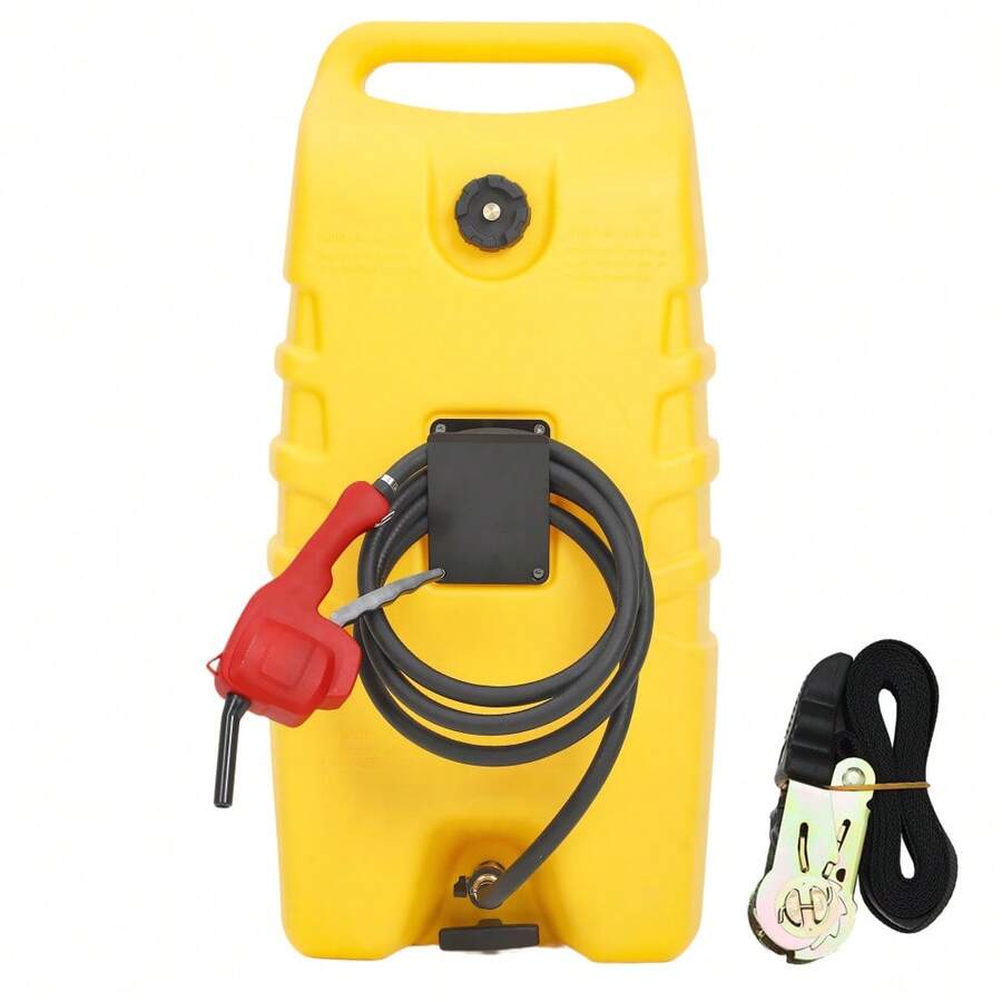 CuisinSmart 14 Gallon Portable Fuel Tank With Manual Siphon Pump & 10FT Hose,High Flow Rate Siphon Mode,Fuel Transfer Tank For Car, ATV, Boat, Lawn Mower - Yellow - View 1