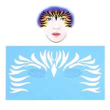 7pcs/Set Reusable Face Paint Stencil Body Painting Template Facial Makeup Tattoo Design Tools