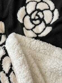 1pc Lambs Wool Blended Blanket, Warm & Breathable, Skin-Friendly, Double-Layer Insulation, Cozy & Comfortable