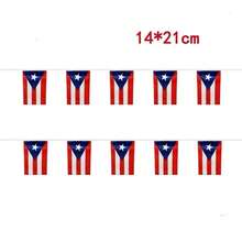 1 pièce Drapeau de Porto Rico, Fanions de Porto Rico, Convient pour la décoration de cérémonie d'ouverture, drapeaux de compétition, décoration de fête de festival