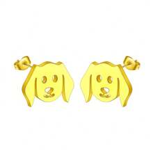 1 Pair Of Stainless Steel Earrings, Unicorn, Dinosaur And Small Animal Jewelry, Is An Ideal Birthday Gift For Ladies - Gold - View 7