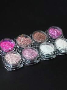 1g/Jar Pink Series Highlighter Pigment Loose Diamond Mica Shimmer Powder For Nail Art Beauty DIY Resin Craft
