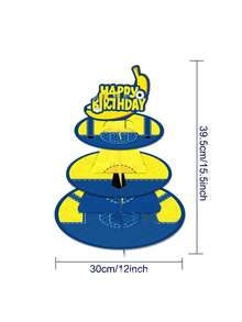 Minions 1 pièce Support en carton thème Minions, adapté pour la décoration de table d'anniversaire, Noël, Halloween, carnaval, anniversaire, centre de table de banquet