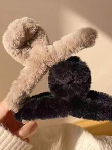 1pc Super Fairy Plush Hair Clip Girl Multi-Purpose Fluffy Hat With A Cute Hairstyle Accessory For A Look Fashion Claw Clips Fashion Hair Clutch Winter Hair Accessories