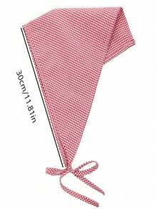 1 pezzo Bandana/fascia per capelli da donna in stile francese di campagna a quadri, con protezione solare, per look boho estivi. Accessorio per capelli per vacanze e outfit invernali.