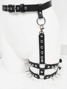 Leather Thigh Garter Belt Leg Harness Sexy Leg Harness Rave Costume Belt Ladies' Harness Leather