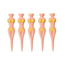 5-Piece Bikini-Shaped Golf Tee Sets Are Virtually Unbreakable, Made Of Plastic Material, And Make Excellent Golf Gifts For Both Men And Women. They Are Also A Creative Choice For Bachelor Parties, Designed Specifically For Golf Enthusiasts.