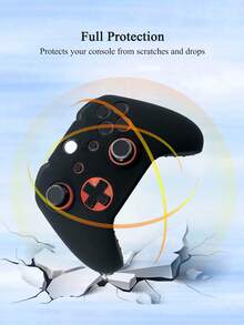 1 Set Of 1 Controller Storage Bag + 1 Game Protective Case + 2 Joystick Caps, Compatible With Xbox One, Anti-Dust, Anti-Scratch, Anti-Slip, Enhancing Gameplay Experience - Multicolor - View 10