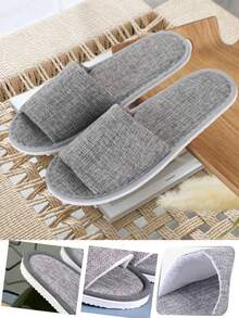 20Pairs/10pairs/5pairs/1pair Slippers Guest Slippers Travel Slippers For Women Travel Slipper For Men Reusable Slippers Business Trip Supplies Portable Slipper Universal Hotel Slippers Open And Closed Design For Hotel, Travel, Guests And Home