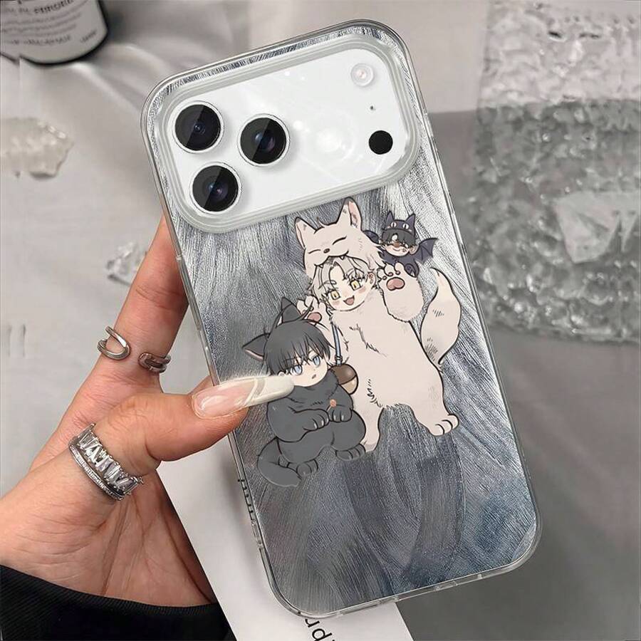 Funda para phone con diseño de orejas adorables. Fabricada con TPU y malla, resistente a caídas. Compatible con phone 17, 16, 15 y 14. 13, 12, 11 Pro Plus. - Colores mixtos 1 - Ver 1
