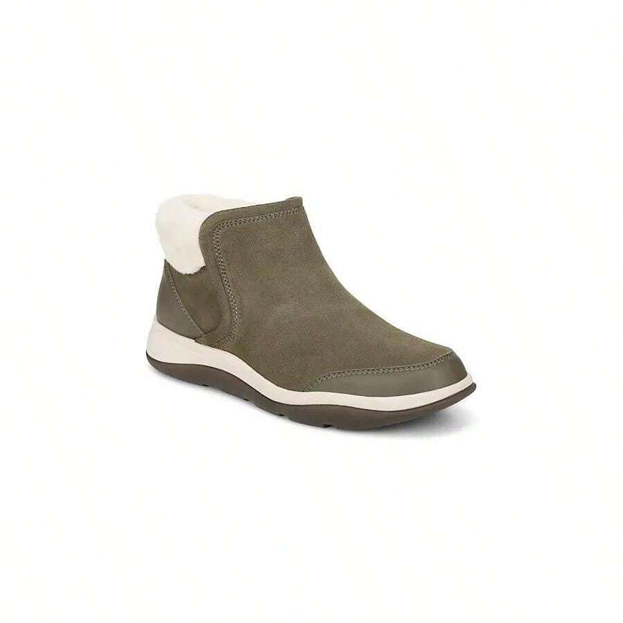 VIONIC Norwood Women's 8 Olive Green Suede Faux-Fur Tassel Side-Zip Boots ZAP55 - 綠色 - 查看 1