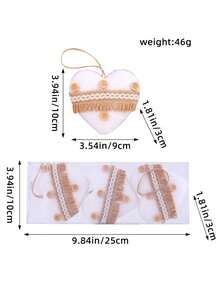 1 pièce, décoration de Noël créative à suspendre avec boule décorative en corde de jute. Pendentif pour arbre de Noël avec design d'étoile et de boule en forme de cœur. Décoration de maison exquise et simple, convient pour toutes les fêtes saisonnières. Décorations de Noël, décoration de chambre, hiver