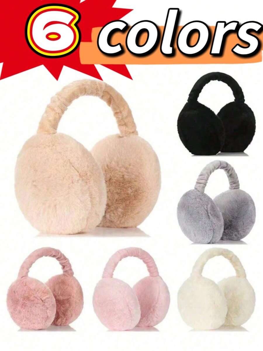 2pcs/1pc Winter Earmuffs,Earmuffs Noise Cancelling,Unisex Solid Color Earmuffs - Soft Plush Ear Warmer, Earmuffs Noise Cancelling,Foldable Ear Muffs, Comfortable Coldproof Earmuffs For Winter Outdoor Winter Accessories